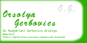 orsolya gerbovics business card